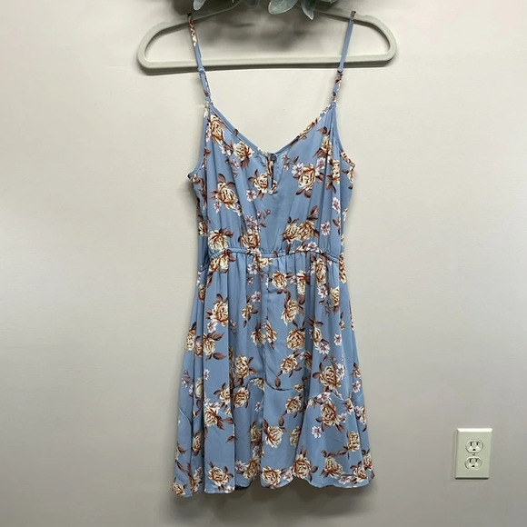 NWOT Three Pink Hearts Blue Floral Spaghetti Strap Dress XL - Picture 5 of 16